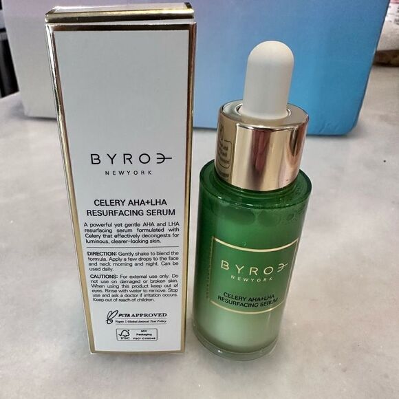 Byroe New York Celery AHA+LHA Resurfacing Serum New with Box 30ml - Picture 2 of 3